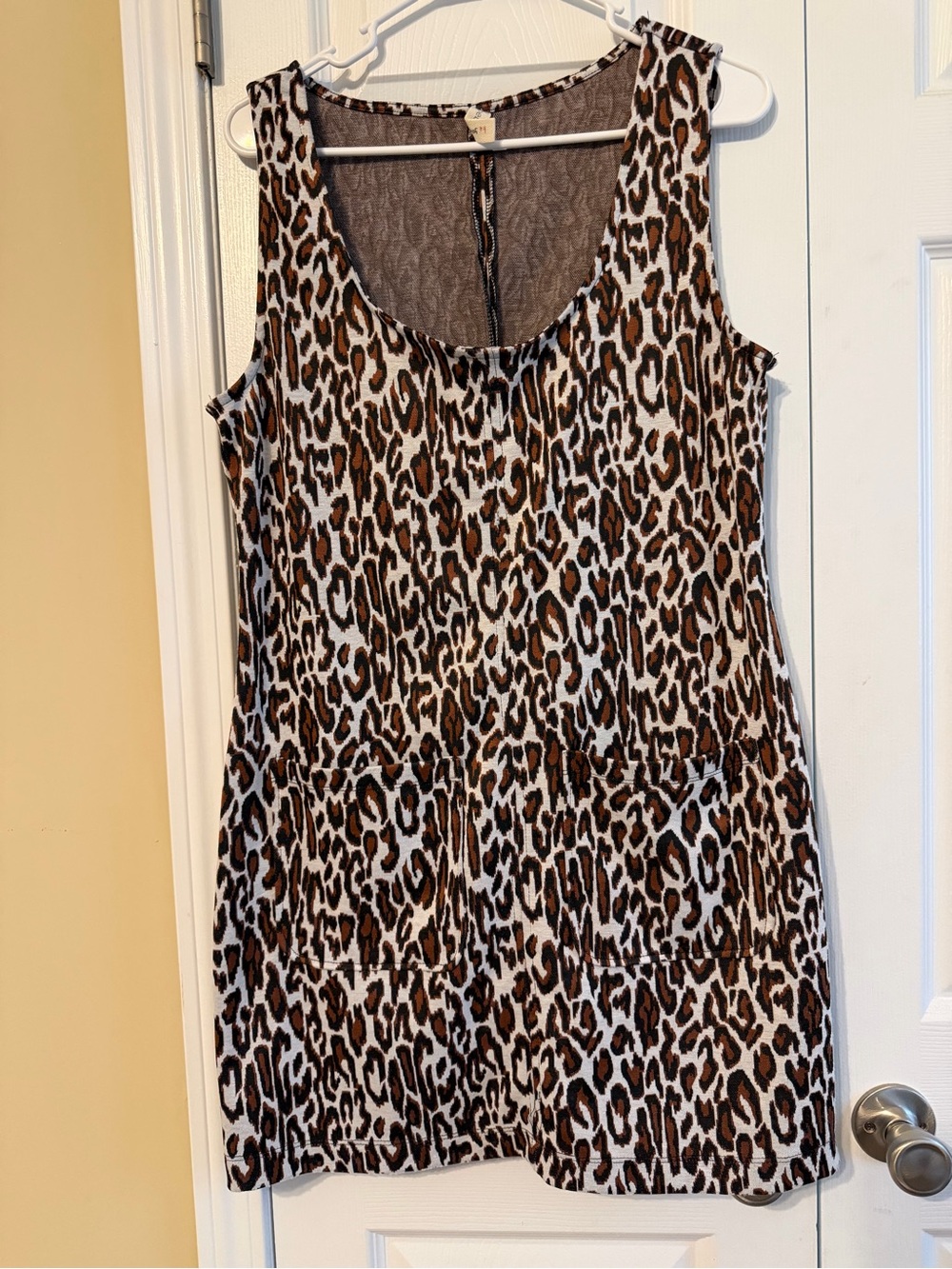 BeBop Leopard Print Sleeveless Tunic - Brown & Black